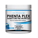 White bottle with black text and blue graphics of Abl phenta plex