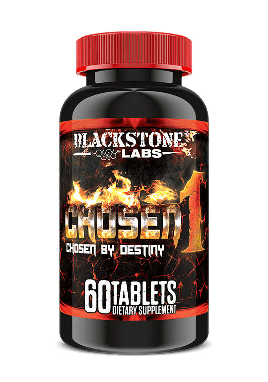 Red and Black bottle Blackstone Labs: Chosen1 | 1-Andro - Supplement Shop.