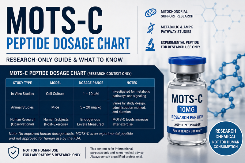 MOTS-C peptide dosage chart research-only guide for mitochondrial peptide education