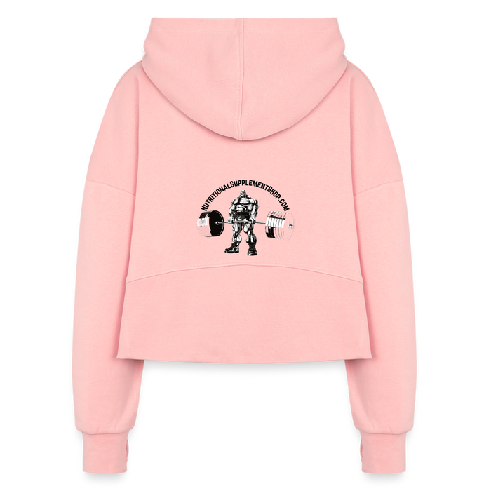 NSS Half Zip Cropped Hoodie - light pink