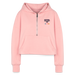 NSS Half Zip Cropped Hoodie - light pink