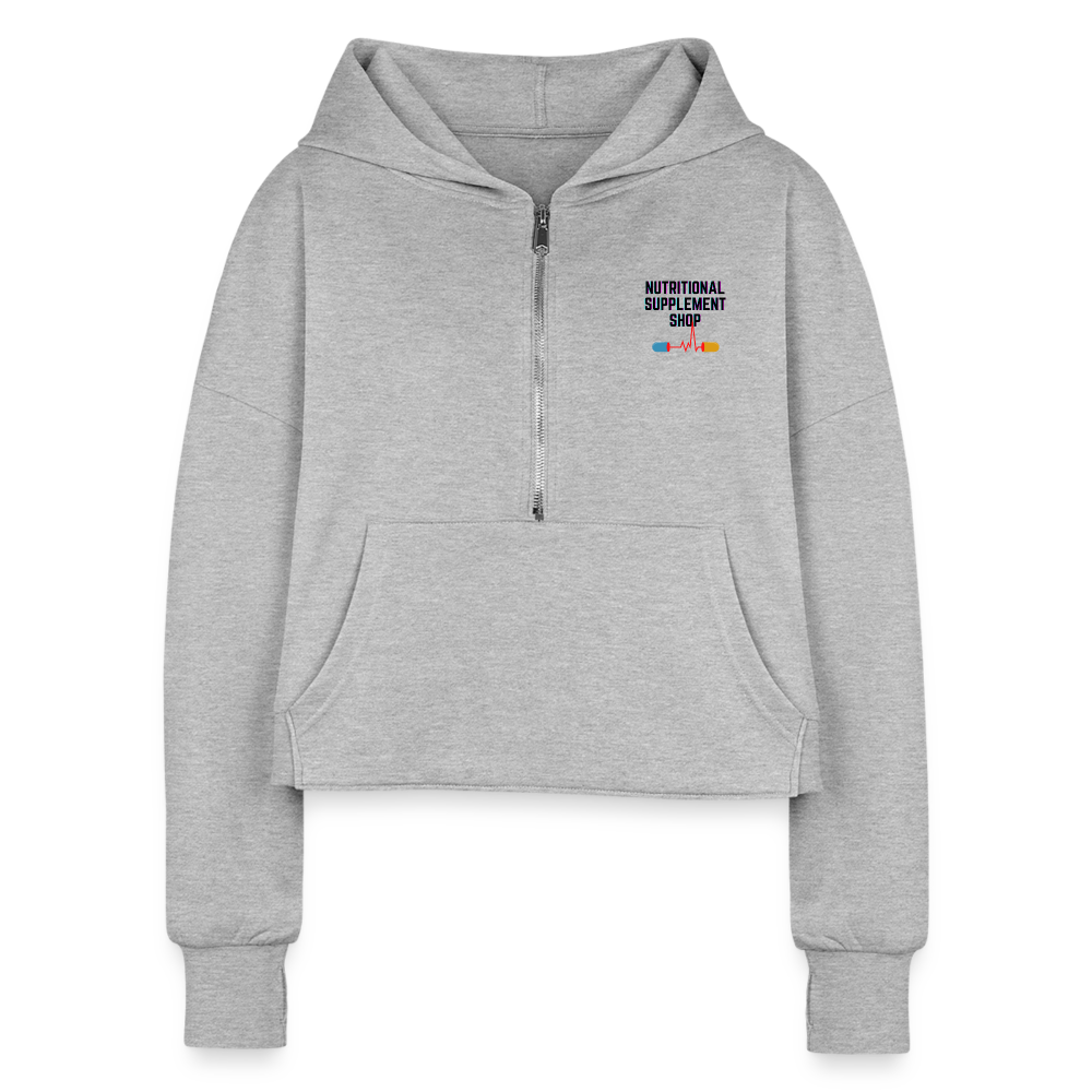 NSS Half Zip Cropped Hoodie - heather gray
