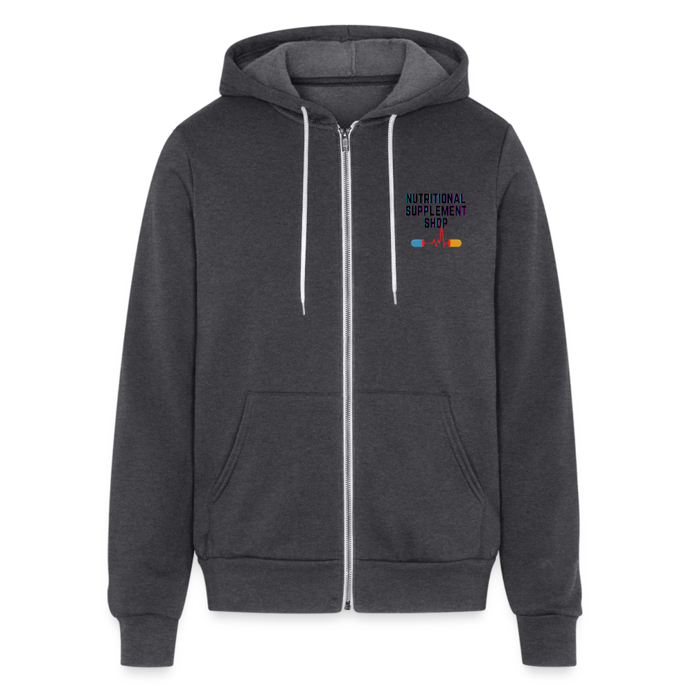 NSS Premium Unisex Zip Up Hoodie - charcoal grey