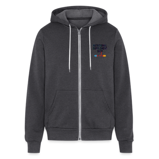 NSS Premium Unisex Zip Up Hoodie - charcoal grey