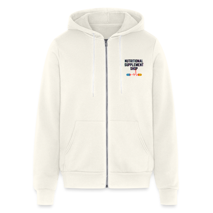 NSS Premium Unisex Zip Up Hoodie - vintage white