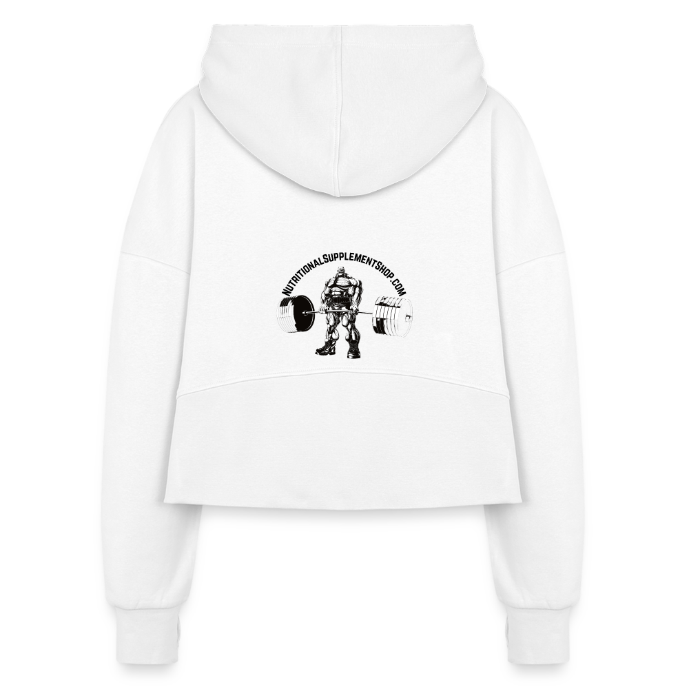 NSS Half Zip Cropped Hoodie - white