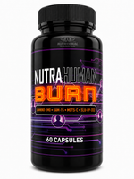 NutraHuman Burn supplement bottle on a white background