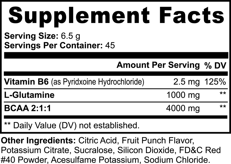 BCAA+ Glutamine - 45 Servings