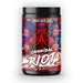 Chaos and Pain Cannibal Riot OG Pre-Workout Supplement - Strawberry Kiwi flavor. Featuring 850mg Caffeine Anhydrous, 300mg CellFlo6, 3200mg Beta-Alanine, and 2000mg L-Citrulline Malate for enhanced energy, focus, and muscle endurance. Net weight: 219.9g.
