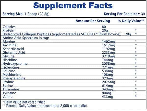 Collagen Peptides - Hi Tech Pharmaceuticals - 609 Grams