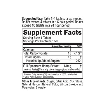 Microdose DELTA 9 THC - 2.5 MG - 50 CHEWABLE TABLETS