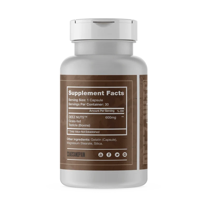 Grass Fed Beef Testicles - 30 Capsules