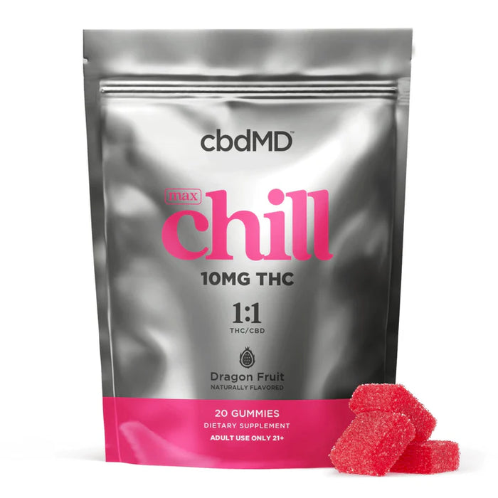 Max Chill Gummies - 10mg THC / 10mg CBD - 20 Gummies