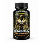 Supplement bottle labeled 'Metabolic Recomposition Catalyst' by Renegade Labs on a white background