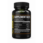 Supplement bottle with label displaying 'Supplement Facts' on a white background