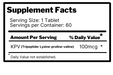 Oral KPV Peptides ingredients
