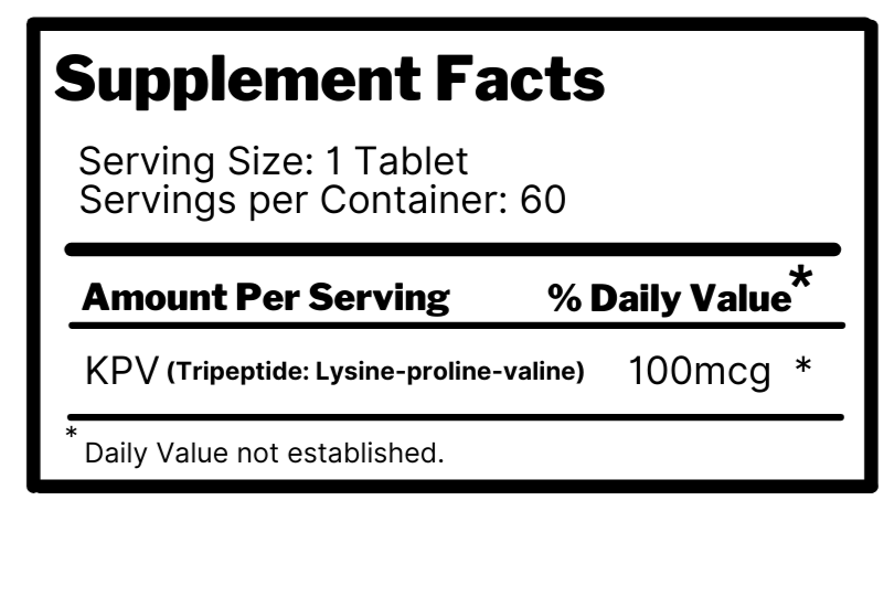 Oral KPV Peptides ingredients