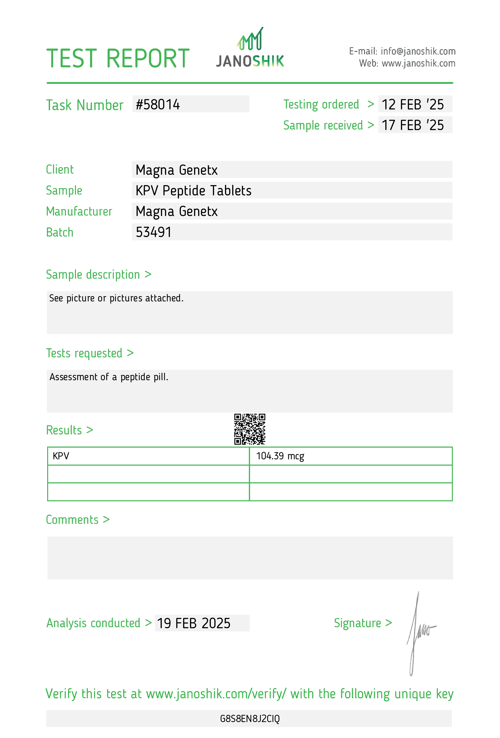 Magna GenetX - KPV Peptide Tablets