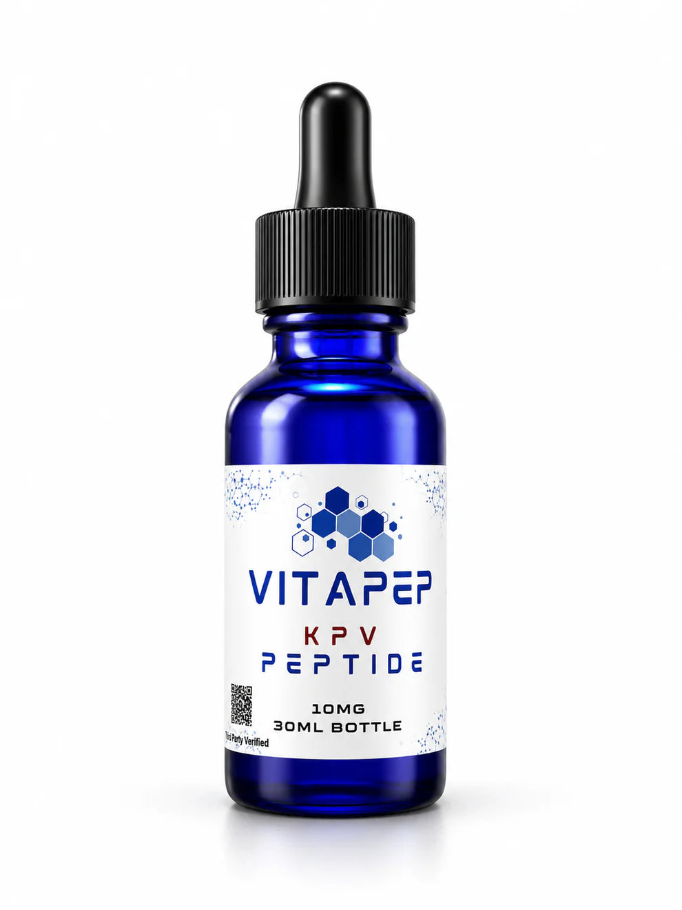 Vitaper KPV Peptide bottle with dropper on a white background