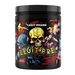 Legit Pharm Legit Pre pre-workout supplement container with a bold, colorful design featuring a yellow skull and artwork of animated characters. The text on the container reads 'Legit Pre - Hardcore energy, pump, and focus.' The container is black and holds 307.5 grams of product.