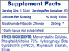 Hi Tech Pharmaceuticals Liposomal NAD+ Supplement Facts
