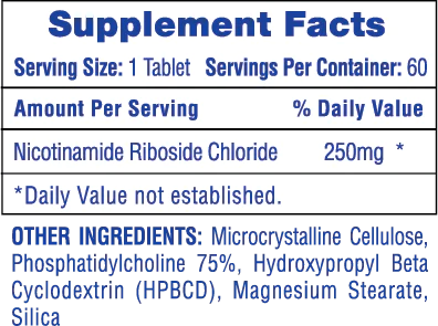 Hi Tech Pharmaceuticals Liposomal NAD+ Supplement Facts