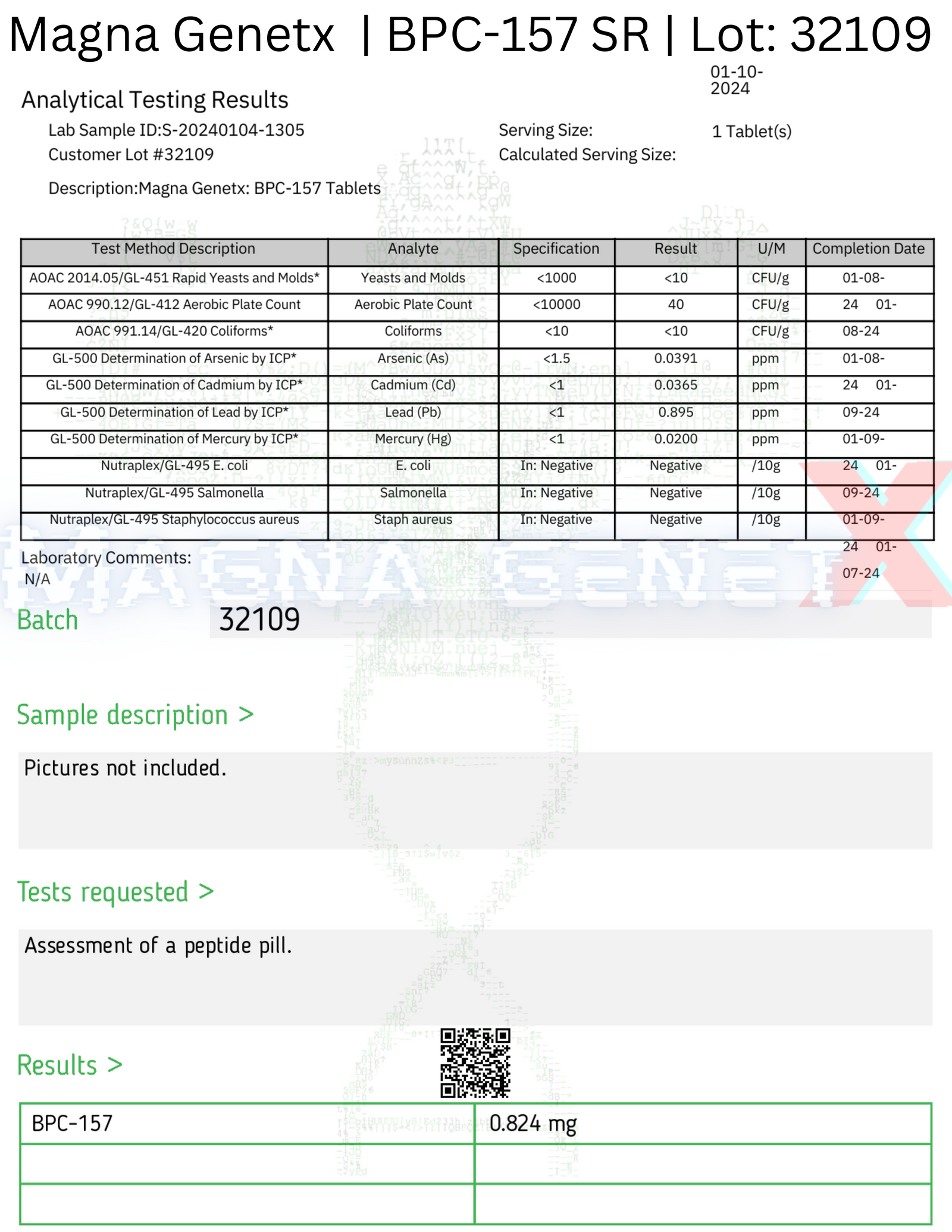 Magna GenetX: BPC-157 Slow Release Tablets | Repairing Peptide