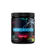 Front view of Hemoshock Pre Workout by GenTech Pharma Labs, featuring a neon-themed label with 'Hemoshock' in blue, and 'Cherry Limeade' flavor indicated. The label highlights 25 servings and a vibrant design with lightning graphics.