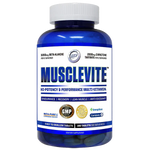Hi Tech Pharmaceuticals MUSCLEVITE supplement bottle – Hi-Potency & Performance Multivitamin for endurance, recovery, lean muscle, and antioxidant support.