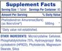 Label detailing Nexrutine tablet ingredients, including 500mg of Phellodendron Amurense and other components.