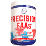 A container of Hi Tech Pharmaceuticals Precision EAAs dietary supplement, 30 servings size.