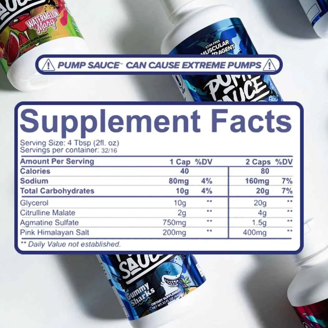 Pump Sauce Liquid Pre Workout - Stim Free
