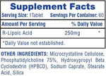 R-ALA (R-ALpha Lipoic Acid) Hi Tech - 60 Tablets, 250mg