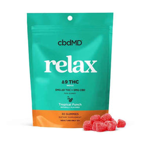 Relax Indica Gummies - 5mg THC & 5mg CBD - 30 Count
