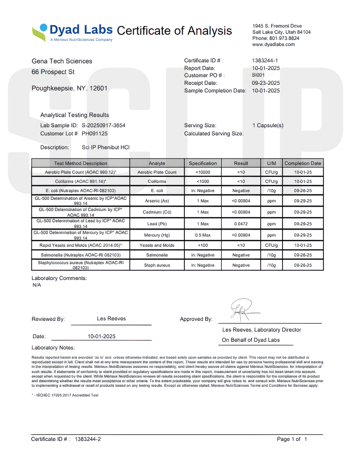 Sci IP Chemical - Phenibut HCl - 300mg