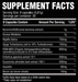 Supplement Facts label of CHEMIX Pre-Workout.