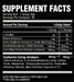 Supplement Facts label of CHEMIX Pre-Workout.
