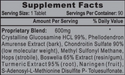 Supplement Facts label of Hi-Tech Joint-RX.