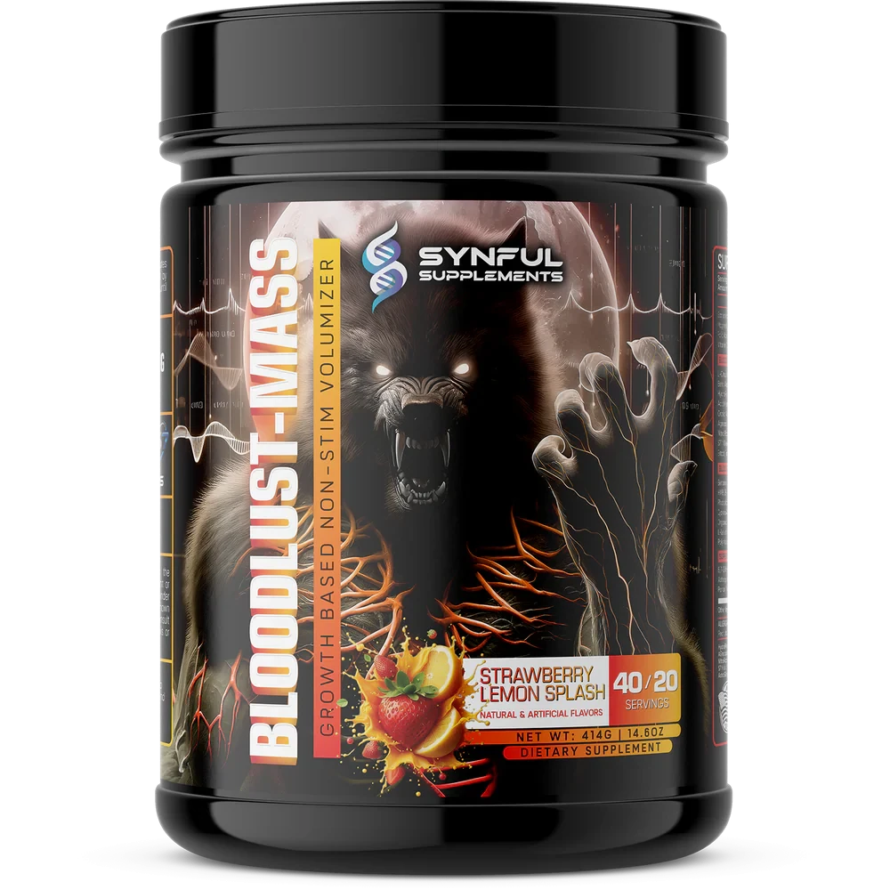 Synful Supplements - Bloodlust Mass - Muscle Building Pre Workout