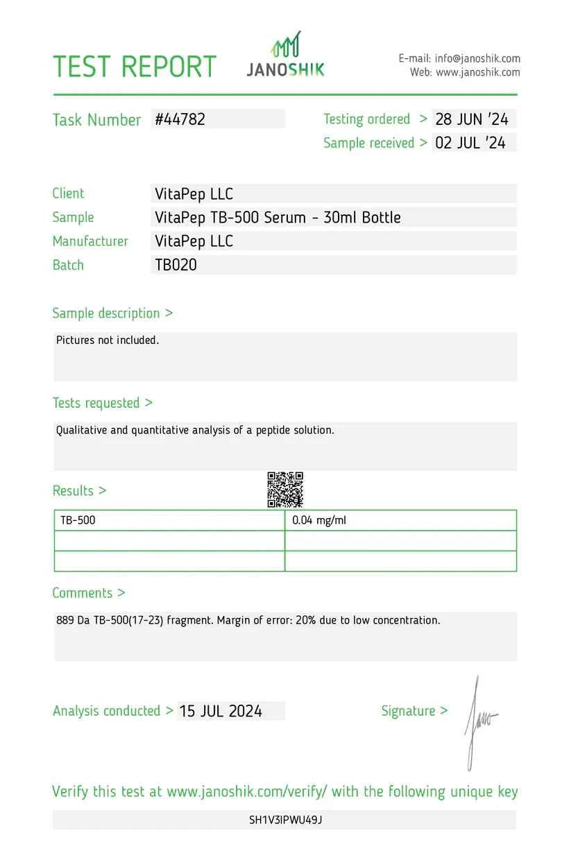 VitaPep - DMSO + TB-500 - 1.2mg