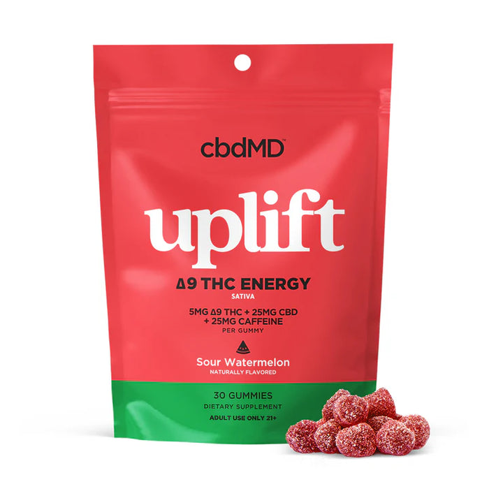 Uplift Sativa Gummies - THC, CBD, & Caffeine - 30 Count