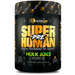 Alpha Lion Superhuman Pre Original Performance Pre-Workout container in the Hulk Juice flavor (Sour Gummy Bear). The container is black with yellow and white text, featuring the Alpha Lion logo. It states '21 Delicious Servings' and highlights that it is a dietary supplement.