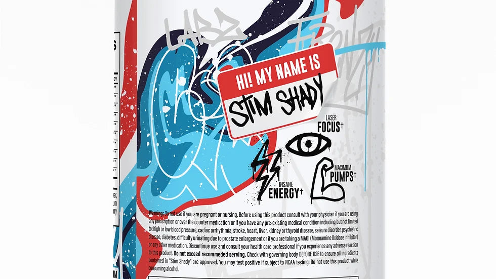 Frenzy Labz Stim Shady Pre Workout Warning Label