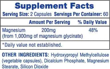 Hi-Tech Pharmaceuticals | Magnesium Glycinate 500mg | 120 Capsules