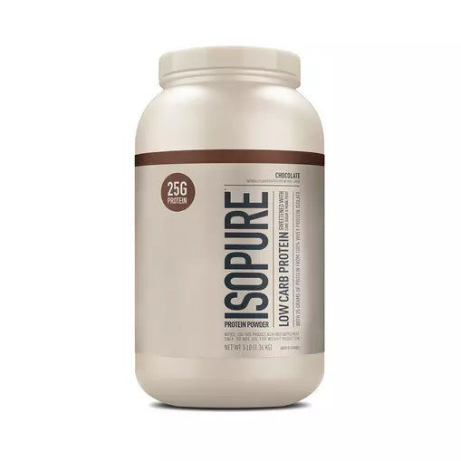 White 3lb Jug of Isopure Natural chocolate protein