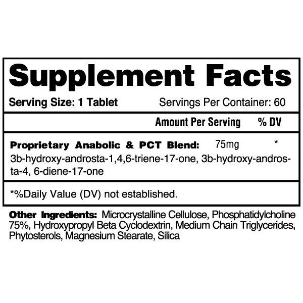 Supplement facts label of Letro XT by Blackstone Labs detailing key ingredients.