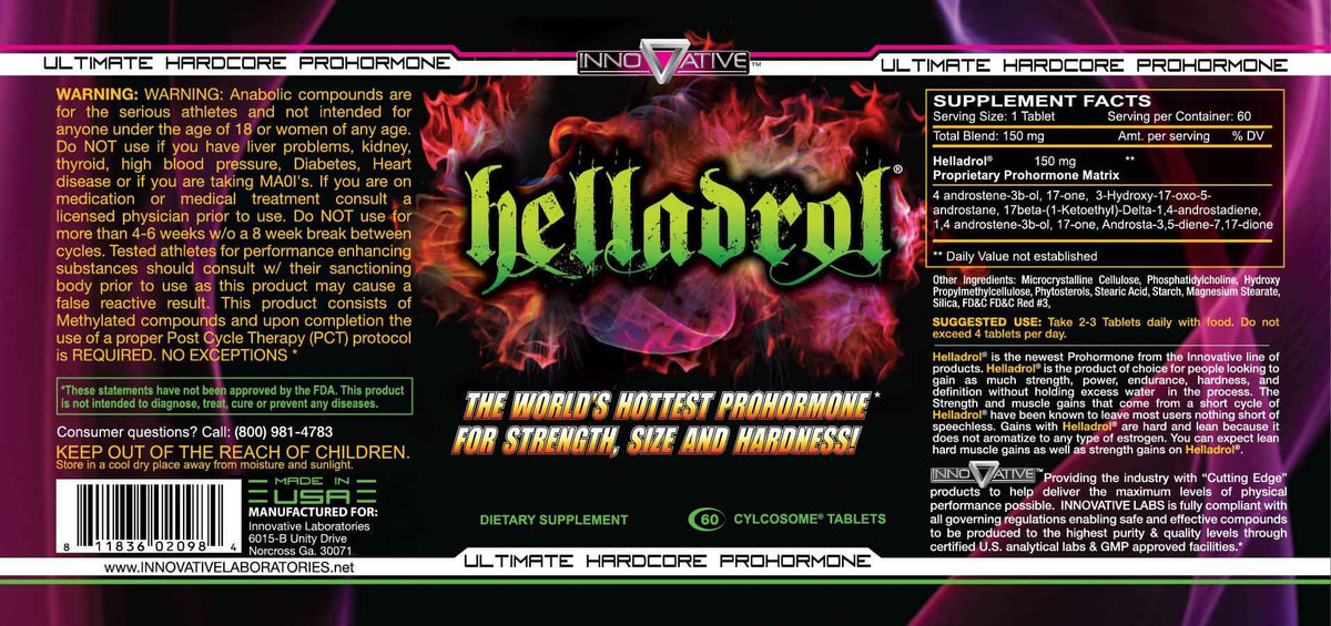 Helladrol Prohormone - 60 Tablets