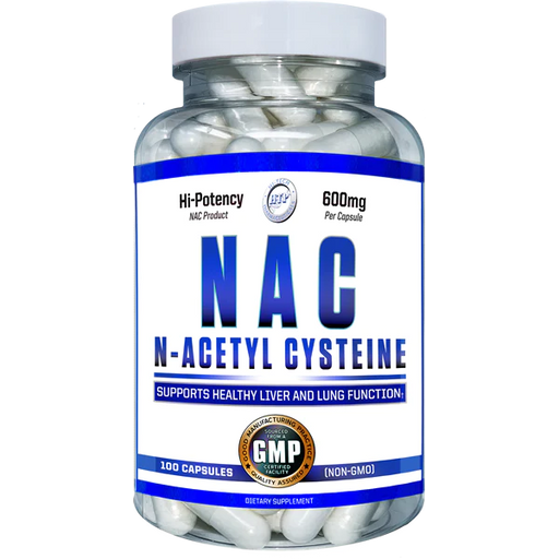 Clear bottle of N-Acetyl Cysteine.