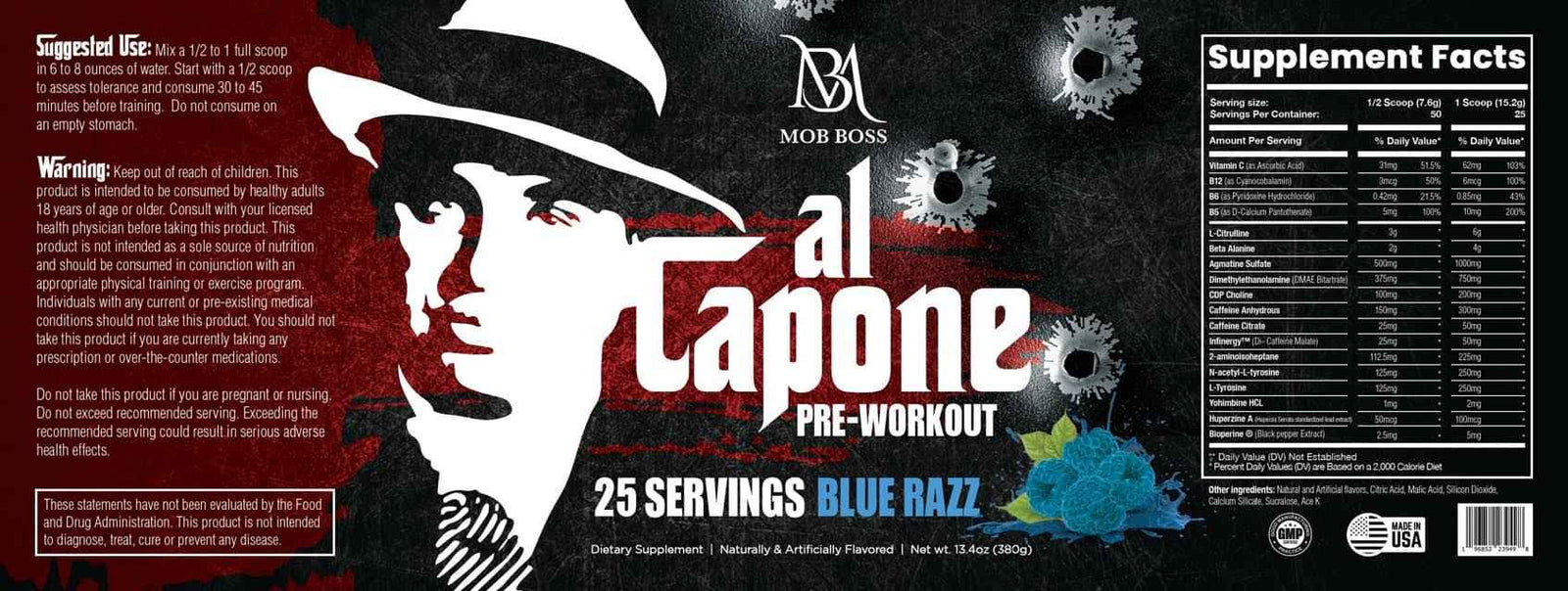 Al Capone Pre Workout | Mob Boss | High Intensity Pre workout