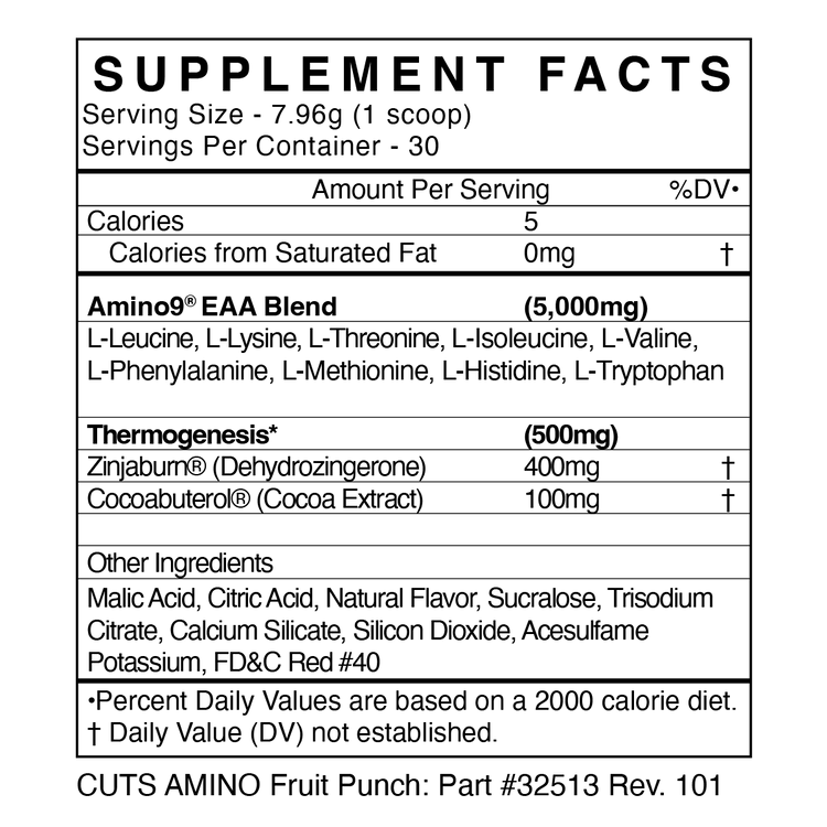 Blackmarket: Cuts Amino | Fat Burning EAA - Supplement Shop